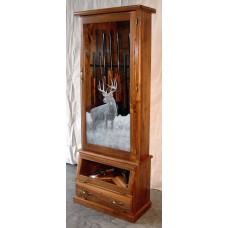 #1612 Oak Gun Cabinet