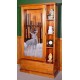 #358 Solid Pine 8-Gun Library Cabinet 