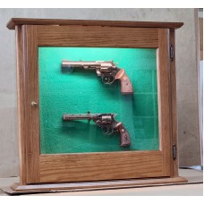 #624 Solid Oak Pistol Cabinet