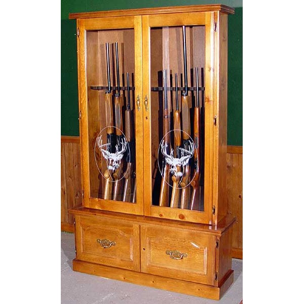 720 20 Gun Cabinet Solid Pine